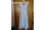 Zartes Brautkleid mit kleinen Flügelärmeln, Gr.S - Farbe Ivo