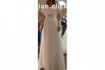 Zartes Brautkleid mit kleinen Flügelärmeln, Gr.S - Farbe Ivo